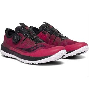 Saucony Switchback ISO Womens Trail Running Shoes Berry Black BOA S10482-20 9.5